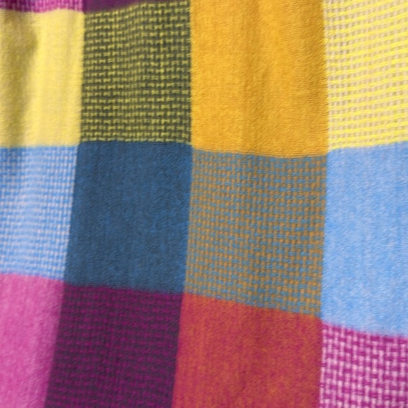 Multicolor Plaid Blanket Scarf Pashmina - super soft with tassels - Picture 5 of 5